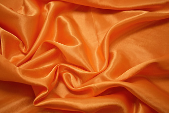 Креп-сатин оранжевый W-126057