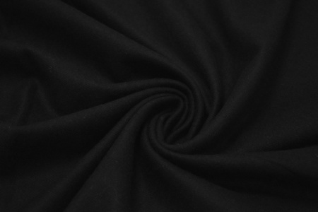 Пальтовая черная ткань W-129759