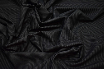 Костюмная тёмно-серая ткань полоска W-132806