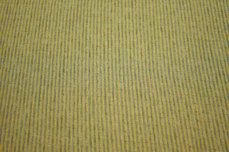 Трикотаж желтый серый полоска W-128287