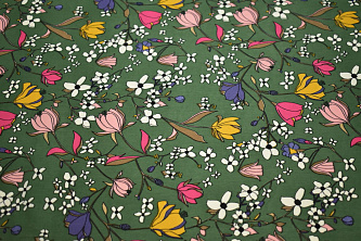 Плательная ткань цветочный узор W-130371