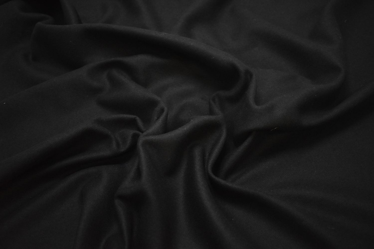 Пальтовая черная ткань W-128849