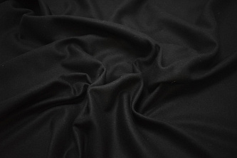 Пальтовая черная ткань W-128849
