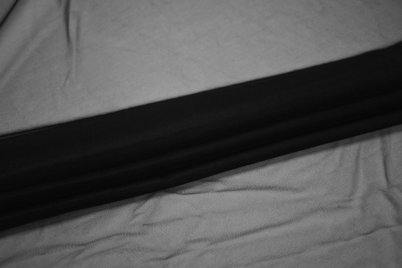 Сетка-стрейч подкладочная черная W-126997