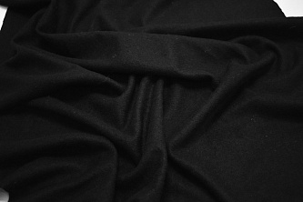 Пальтовая черная ткань W-129728