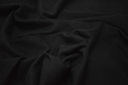 Пальтовая черная ткань W-126971