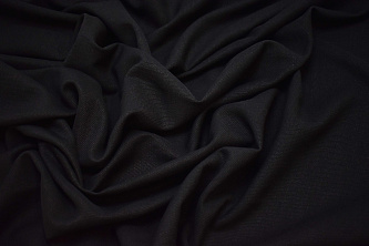 Костюмная черная ткань W-132081