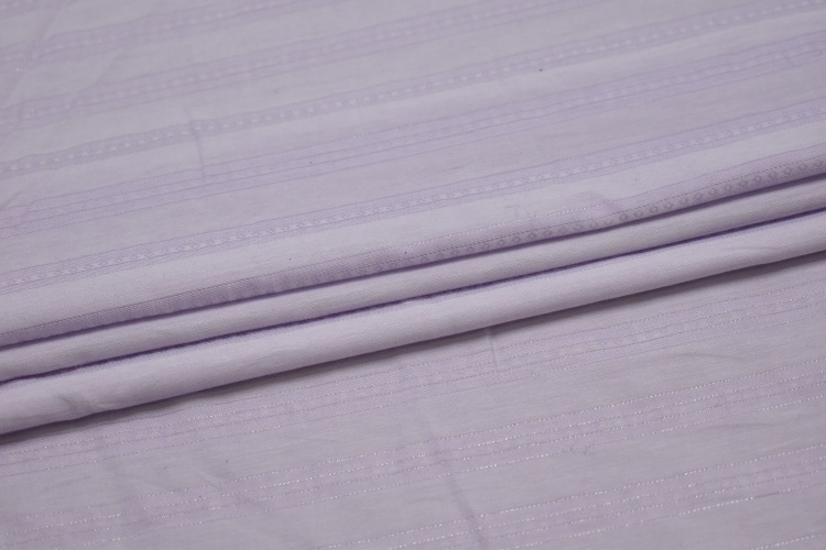 Рубашечная сиреневая ткань полоска W-130408