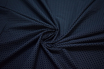 Рубашечная синяя ткань геометрия W-129783