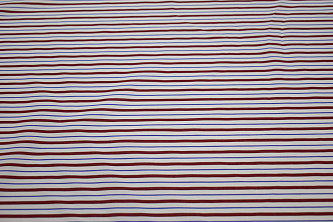 Рубашечная белая синяя ткань полоска W-130978