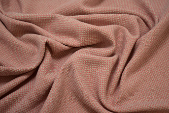 Костюмная розовая бежевая ткань W-131850