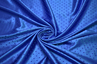 Подкладочная синяя ткань геометрический узор W-132971