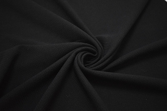 Пальтовая черная ткань W-129753