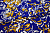 Трикотаж вискозный синий белый узор W-127936