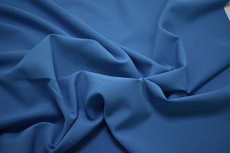 Костюмная голубая ткань W-132494