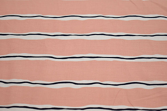 Рубашечная персиковая ткань полоска W-130741