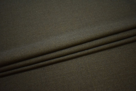 Костюмная цвета хаки ткань W-127050