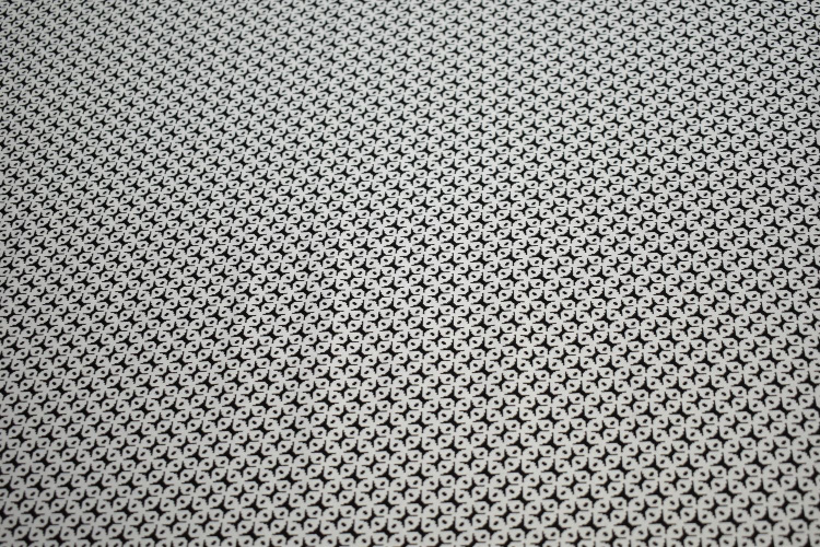 Трикотаж черно-белый геометрия W-130238