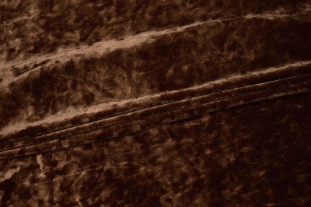 Бархат-стрейч коричневый W-134125