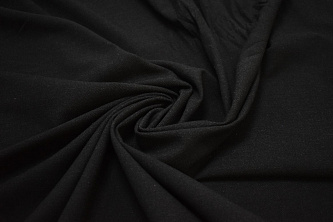 Костюмная черная ткань W-132120