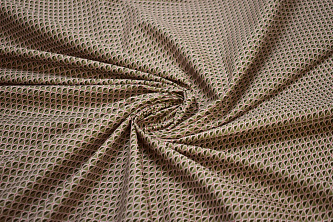 Рубашечная цвета хаки ткань геометрия W-131252