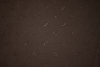 Подкладочная коричневая ткань надписи W-132150