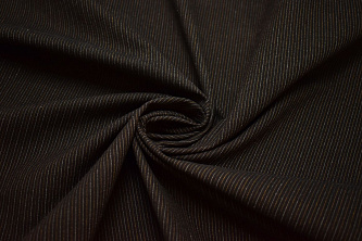 Костюмная коричневая ткань полоска W-130481