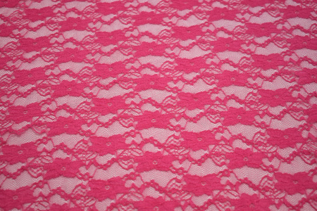 Гипюр розовый цветы W-128803