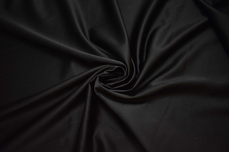 Костюмная черная ткань с эластаном W-131209