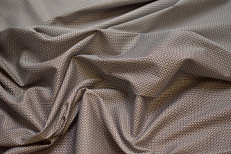 Рубашечная коричневая голубая ткань геометрия W-133201