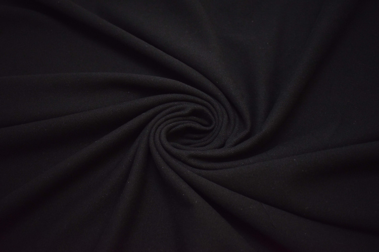Костюмная ткань черная однотонная W-132592