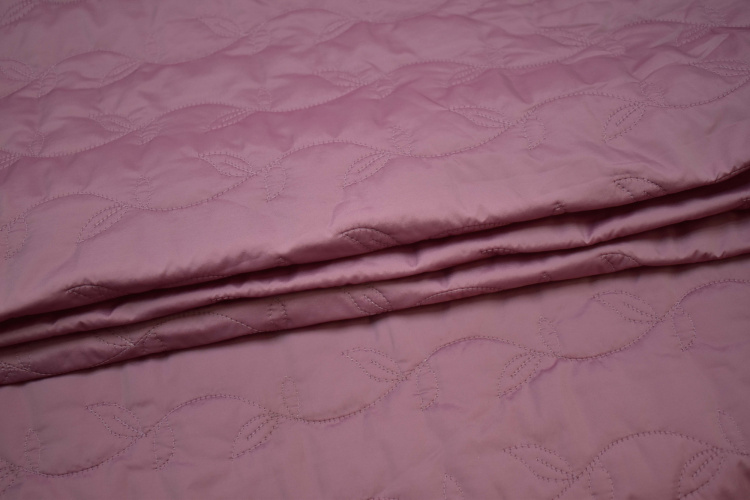 Курточная стеганая розовая иза W-130195