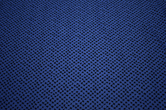 Вискоза синяя с черным геометрическим принтом W-131462