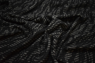Пальтовая черная серая ткань абстракция W-133071