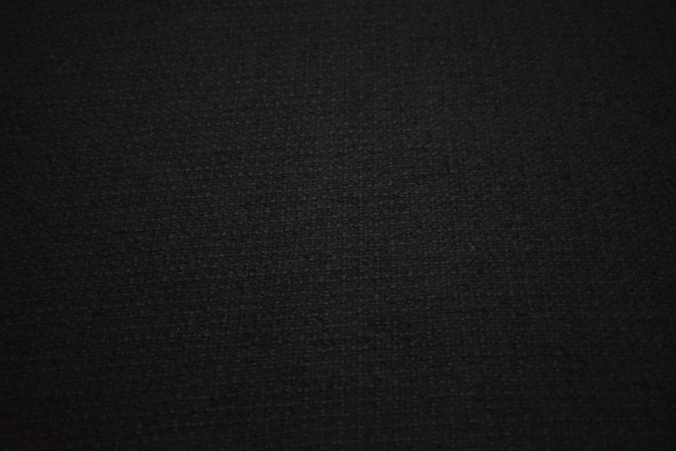 Пальтовая черная ткань W-129766