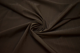 Костюмная фактурная коричневая ткань W-132977