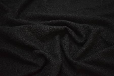 Пальтовая черная ткань W-129766