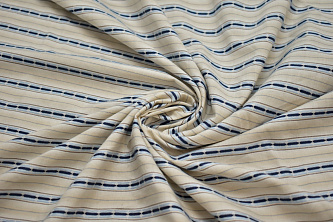 Рубашечная ткань синяя полоска W-128816