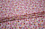 Батист розовый цветы ягоды бантики W-130296