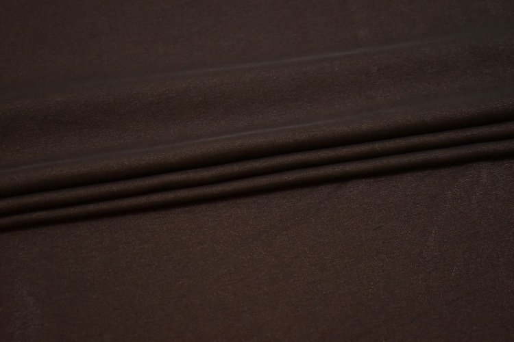 Плательная коричневая ткань W-131597