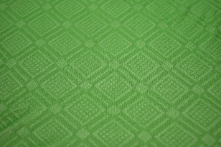 Трикотаж зеленый геометрия W-127556