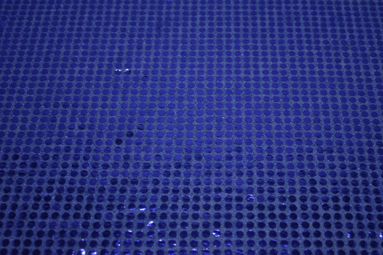 Сетка синяя с пайетками W-127046