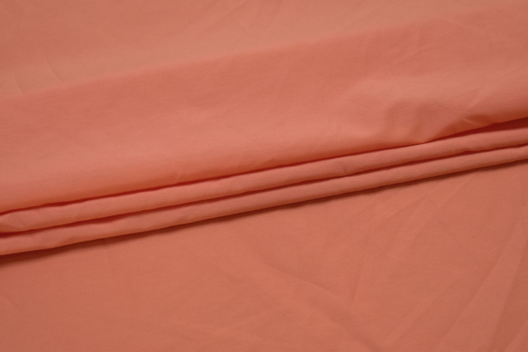 Плательная персиковая ткань W-131012