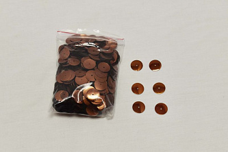 Пайетки коричневого цвета 1,2 см W-133849