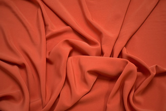 Плательная оранжевая ткань W-128552