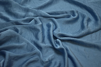 Плательная голубая ткань W-127745