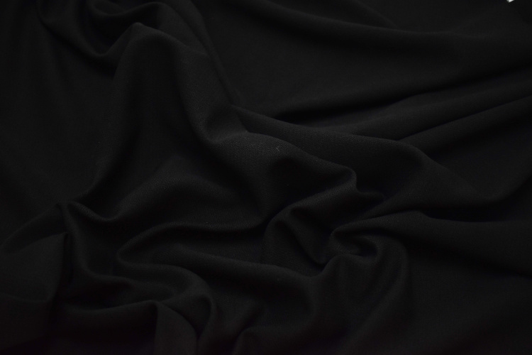 Костюмная черная ткань W-129748