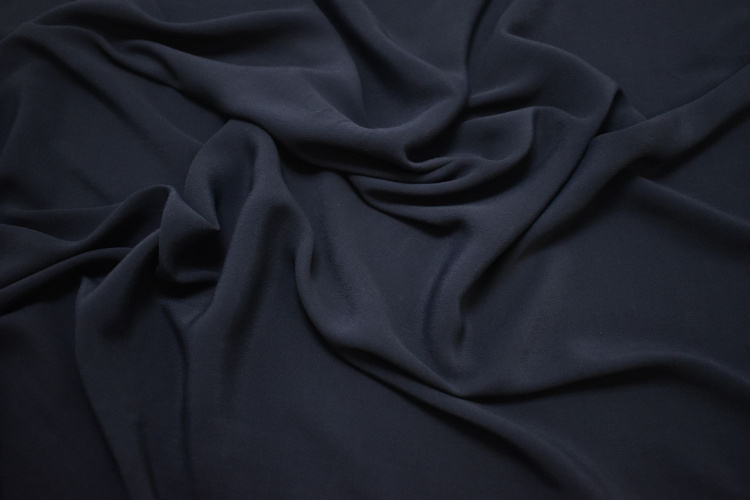 Плательная синяя ткань W-129156