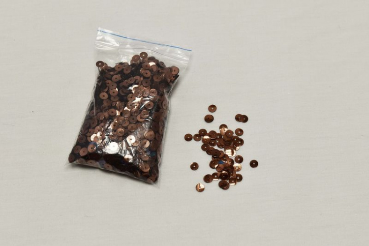 Пайетки коричневого цвета 0,5 см W-133826