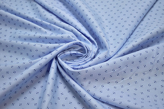 Рубашечная голубая синяя ткань геометрия W-132105